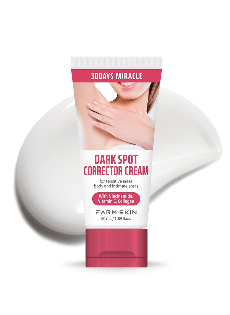FARMSKIN FARMSKIN Dark Spot Corrector Cream for Face and Body (50ml,1.69 fl.oz) / Niacinamide Vitamin C Cream for Private Area/Underarms, Armpit, Knees, Elbows, Sensitive Area / 30 Days Miracle  - Image 1