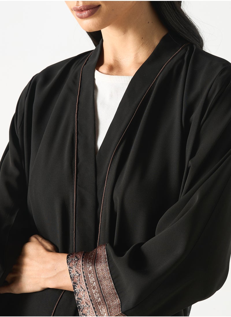 هدية المدينة  - HM - عباية مطبوعة مع الحجاب - Image 1