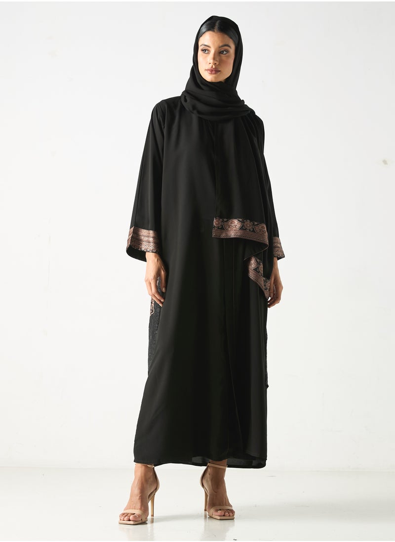 هدية المدينة  - HM - عباية مطبوعة مع الحجاب - Image 1