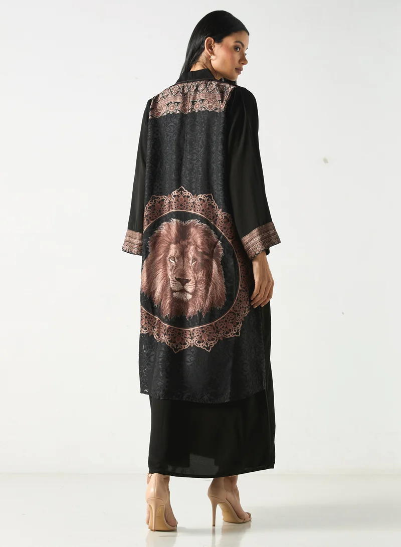 Hadiyath Al Madinah HM - Printed Abaya with Hijab