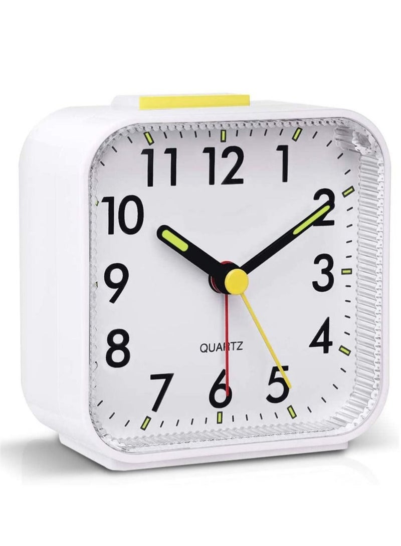 كابتن تيك Silent Alarm Clock Bedside Clock Without Clicking Sound Battery Powered Bedside Clock Travel Alarm Clock Basic Bedroom Clock - Image 2