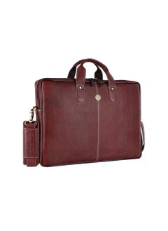 HAMMONDS FLYCATCHER HAMMONDS FLYCATCHER Genuine Leather Office Bag for Men - 15.6 Inch Laptop Bag for Men, Professional Leather Bag for Men - Adjustable Straps and Multiple Compartments - 1 Year Warranty - Brown  - Image 1