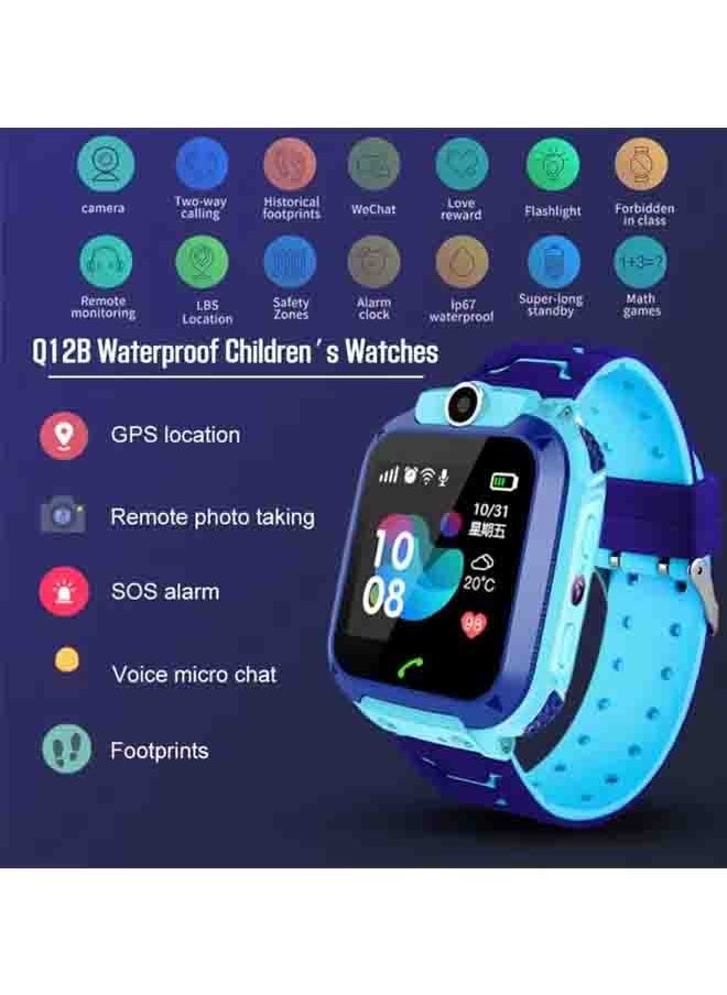 Children's Smartwatch LBS Tracker Intelligent Watch with Call SOS Voice Chat Digital Camera Game for Children Boys Girls Student With Large Touch Screen for Children Birthday Gifts Blue - pzsku/ZD19FC74995EBA7359CCEZ/45/_/1715951578/ecae4a74-2cbe-4428-93ed-89f0636112b0