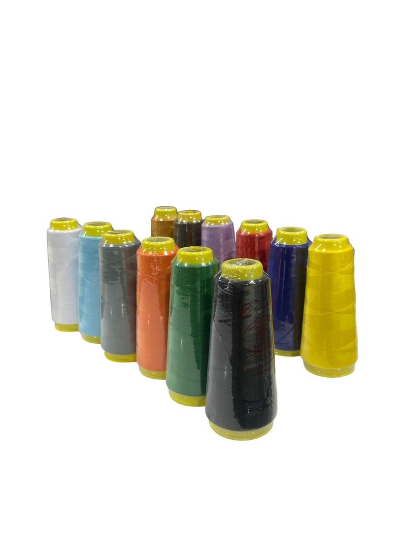 Abrar 100% Spun Polyster Sewing Thread Box Of 12 Cones, Made in India - Image 5