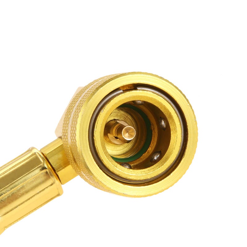 Aupoko خرطوم شحن مبرد الهواء Aupoko R134A، صمام ثقب فتاحة علبة Acme RH 1/2” مع خرطوم إعادة الشحن ومقياس ضغط 100psi لمبرد تكييف الهواء في السيارة - Image 2