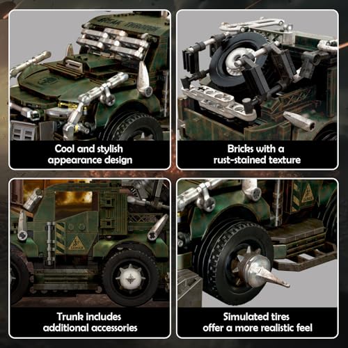 HIGH GODO OffRoad Car Building Set MOC Wasteland Style Truck Model Kit Creative Cool SUV Building Block Toys Gifts for Teens Adults 14 636 Pieces - Image 5