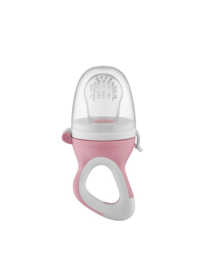 BabyJem Soft Silicone Fruit & Vegetable Feeder Pacifier For 6+ Months Baby - Pink