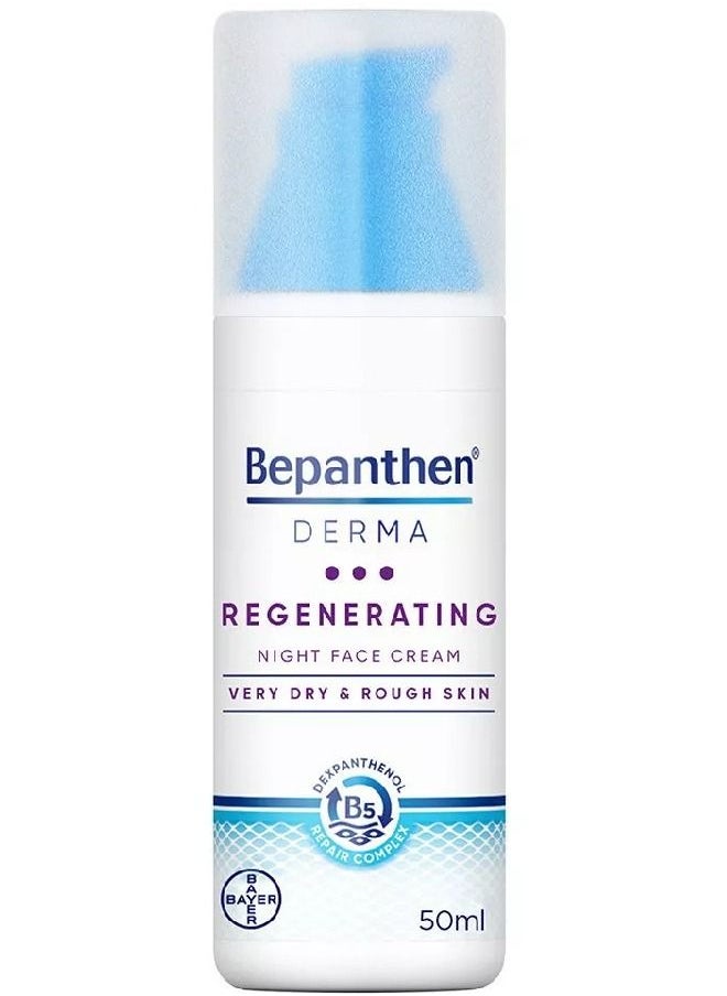 Bepanthen Derma Regenerating Night Face Cream 50 ml Pump Bottle  - Image 1