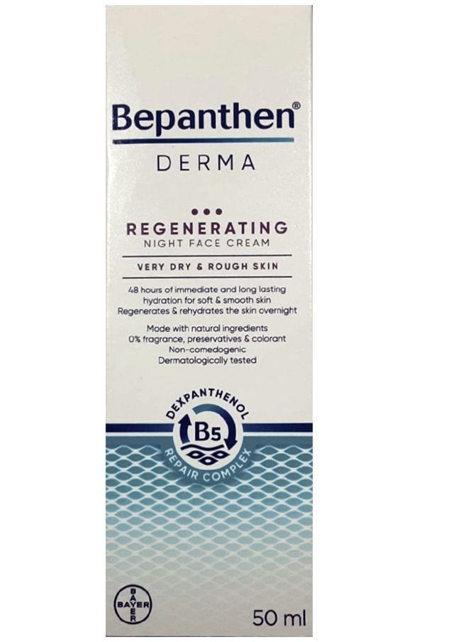 Bepanthen Derma Regenerating Night Face Cream 50 ml Pump Bottle  - Image 2