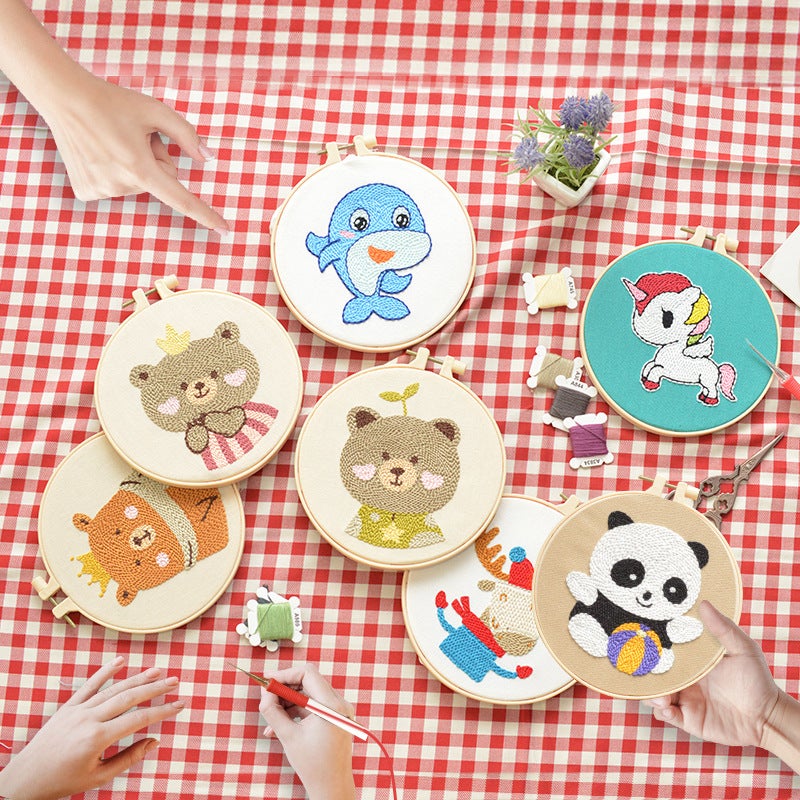 Shop Owner Recommend Poke Embroidery Material Package Casual Poke Handmade Embroidery Diy Kit Cross Stitch Suit - Image 3