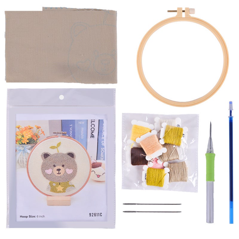 Shop Owner Recommend Poke Embroidery Material Package Casual Poke Handmade Embroidery Diy Kit Cross Stitch Suit - Image 5