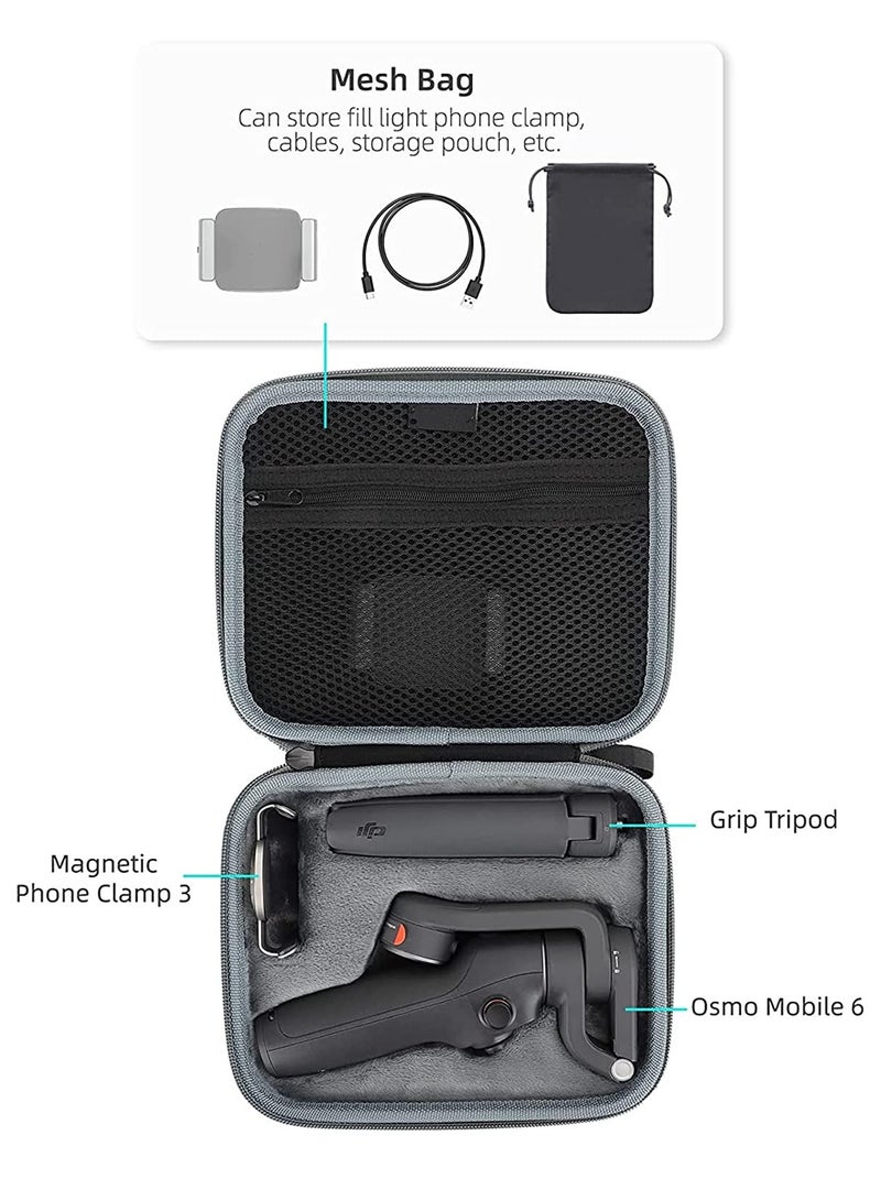 KASTWAVE Portable Carrying Case, Shock-Proof Hard Case Storage Bag Compatible with DJI Osmo Mobile 6 Smartphone Gimbal Stabilizer - Image 3
