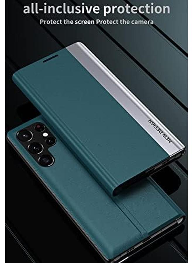 إيروريكس حافظة متوافقة مع جالكسي S23 الترا، حافظة سامسونج S23 الترا، حافظة قلابة فائقة النحافة، حافظة مضادة للخدش مع حامل امتصاص النانو لهاتف سامسونج S23 الترا 5G S23 Ultra أزرق - Image 5