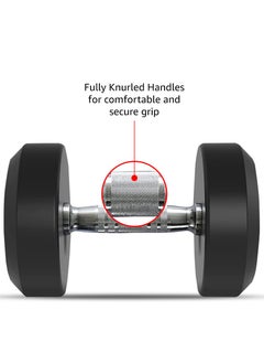PowerMax Fitness PowerMax Fitness Rubber Coated Round Professional Dumbbell for Home Gym | dumbbell for home gym workouts| gym dumbbell | dumbbell for men-women fitness | 2.5kg dumbbell x 1| Black  - Image 3