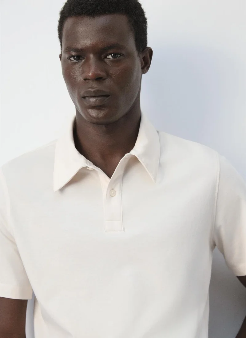 Mango Man 05-CRUDO Plain 100% Cotton Polo for Men | Best Price UAE