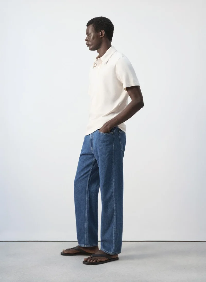 Mango Man 05-CRUDO Plain 100% Cotton Polo for Men | Best Price UAE