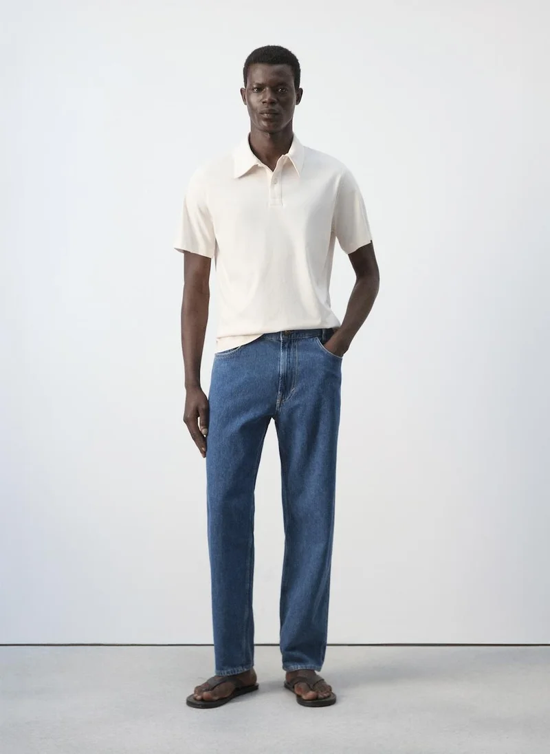 Mango Man 05-CRUDO Plain 100% Cotton Polo for Men | Best Price UAE