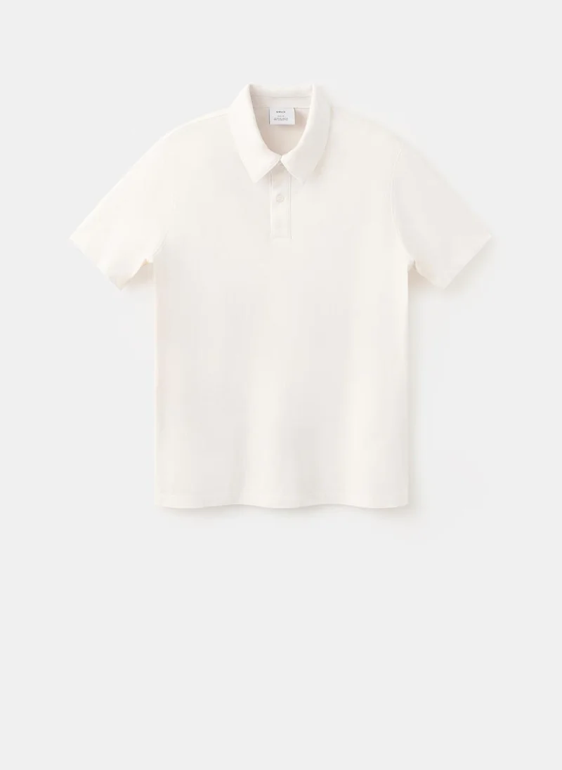 Mango Man 05-CRUDO Plain 100% Cotton Polo for Men | Best Price UAE