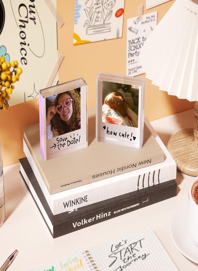 WINKINE Instax Frame Compatible with Square SQ1/SQ40 Instant Film, 3.1x3.4 inch Polaroid Film Frames Compatible with Instax Square Films, Polaroid Frames for Pictures (2 Pack, White) - Image 4