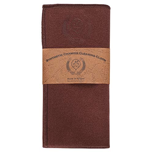Mivi MI&VI Synthetic Chamois Microfiber Instrument Cleaning & Polishing Cloth for Violin, Viola, Cello, Bass, Guitar, Piano, Saxophone, Flute 12x12in (Pecan-Brown) - Image 1