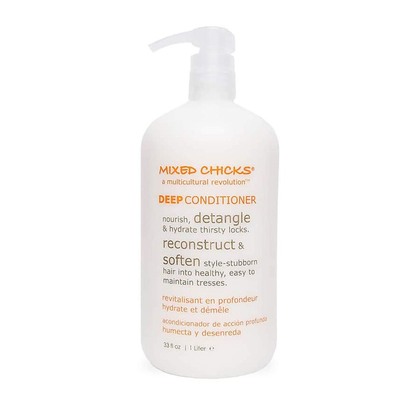 Mixed Chicks Detangling Deep Conditioner - Softens, Moisturizes & Detangles Straight or Curly Hair, 33 fl.oz - Image 1
