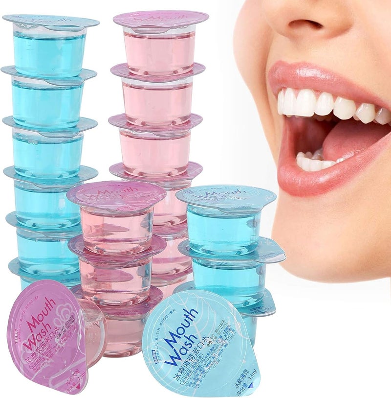 klarako Travel Mouthwash, 20Pcs Portable Rose Mint Mouthwash Freshen Breath Mouthwashes Wash,Classic Original Mint For Mouthwash Breath Mouthwash 13Ml - Image 1