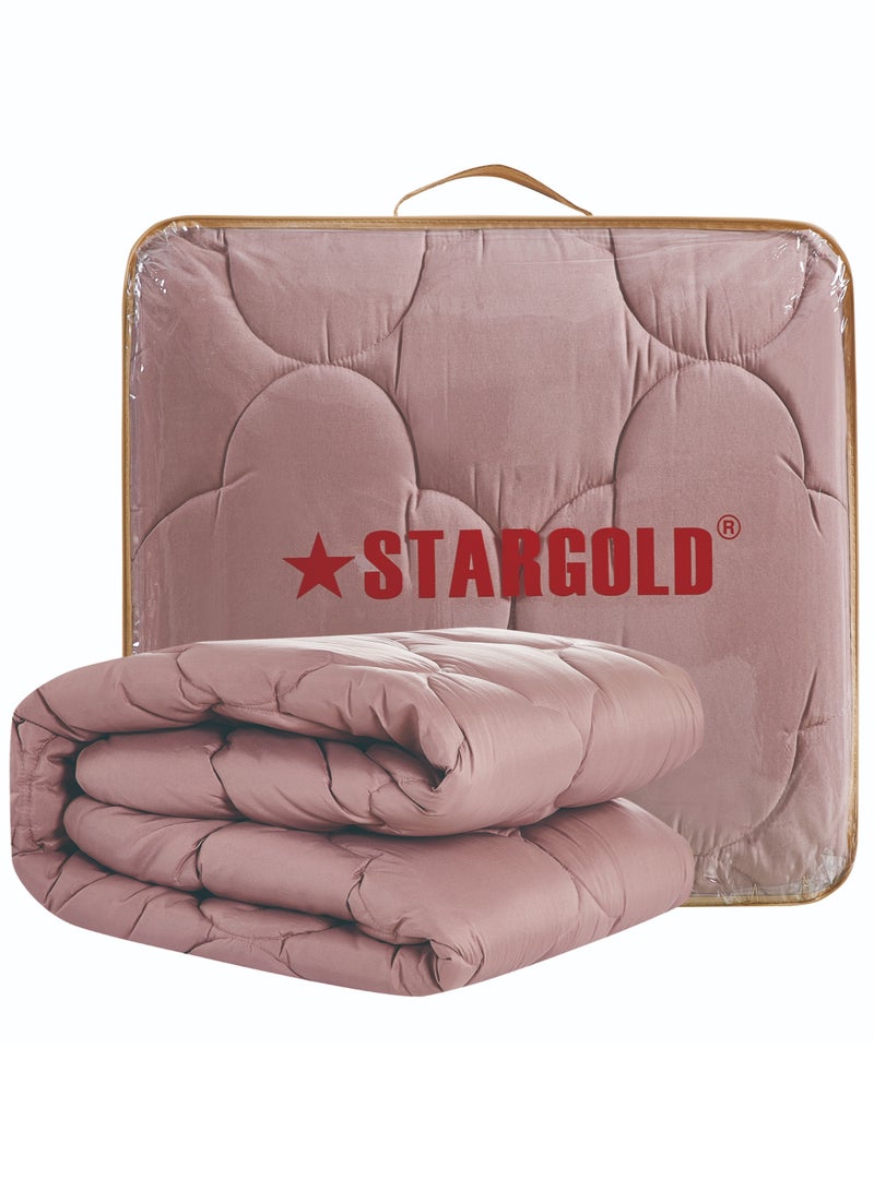 ستارجولد طقم لحاف ميكروفايبر سادة 4 قطع شرشف مطّاطي مخدة شام لحاف 170X230 سم - Image 3