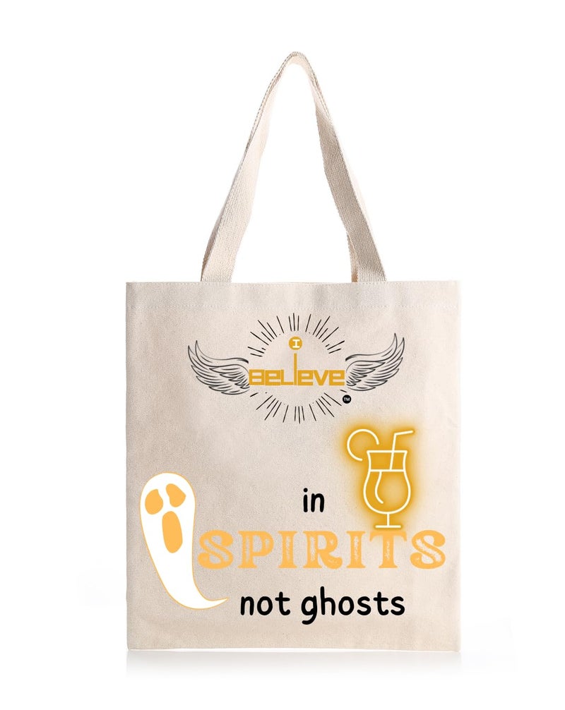 STRUTT حقيبة قماش قابلة للطي للنساء، حقيبة للطالبات الجامعيات، حقيبة تسوق قابلة لإعادة الاستخدام من قطن عضوي 100%، حقيبة متعددة الأغراض صديقة للبيئة للسفر والاستخدام اليومي - في الأرواح - Image 1