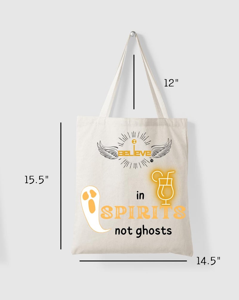 STRUTT حقيبة قماش قابلة للطي للنساء، حقيبة للطالبات الجامعيات، حقيبة تسوق قابلة لإعادة الاستخدام من قطن عضوي 100%، حقيبة متعددة الأغراض صديقة للبيئة للسفر والاستخدام اليومي - في الأرواح - Image 2