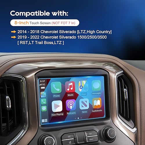 LFOTPP Fit for 2014-2019 2020 2021 Silverado 1500 2500HD 3500HD 8 Inch LTZ MyLink Car Navigation Screen Protector, Tempered Glass Infotainment Center Touch Display Guard - Image 3