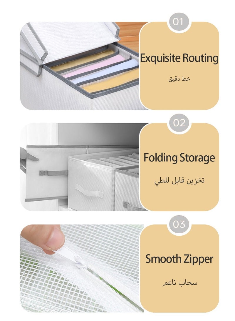 UNUNS Foldable Storage Bin,2 Pack Collapsible Covered Boxes For Clothes In Closet,Easy To Carry,Wardrobe Organizer - Image 3