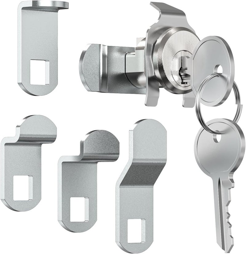 Xinxinlin Mailbox Lock Replacement with 2 Keys - Universal Fit for Post Office Boxes, ILCO 1003M Keyway, 90° Counter-Clockwise Rotation, Nickel Finish - Compatible with Most Brands (1-Pack) - Image 1