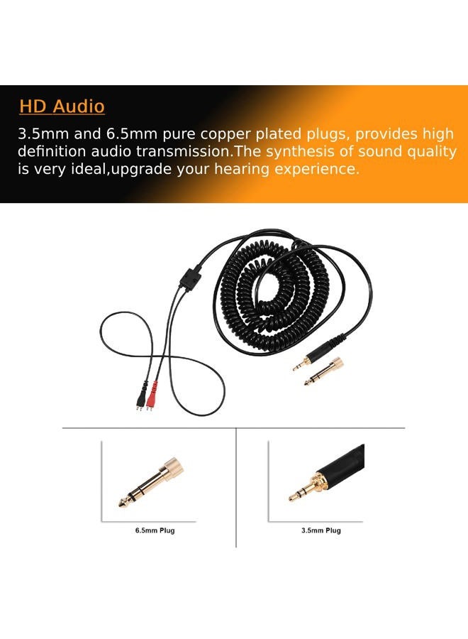 Richer-R كابل ملف زنبركي بديل لسماعات الرأس Sennheiser HD25/ 560/540/ 480/430 - Image 4