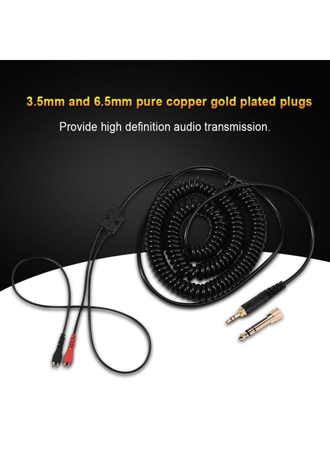 Richer-R كابل ملف زنبركي بديل لسماعات الرأس Sennheiser HD25/ 560/540/ 480/430 - Image 3