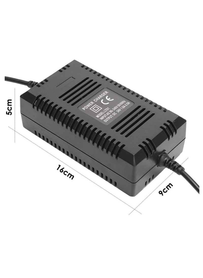 Gravity New 24V 2A Power Charger for Electric Scooter || Universal Power Supply Adapter with Three Port Inline Female Connector – Fast Charging Replacement Charger for E-Scooters, Hoverboards, Mobility Scooters & More – Compact & Safe Design - Image 2