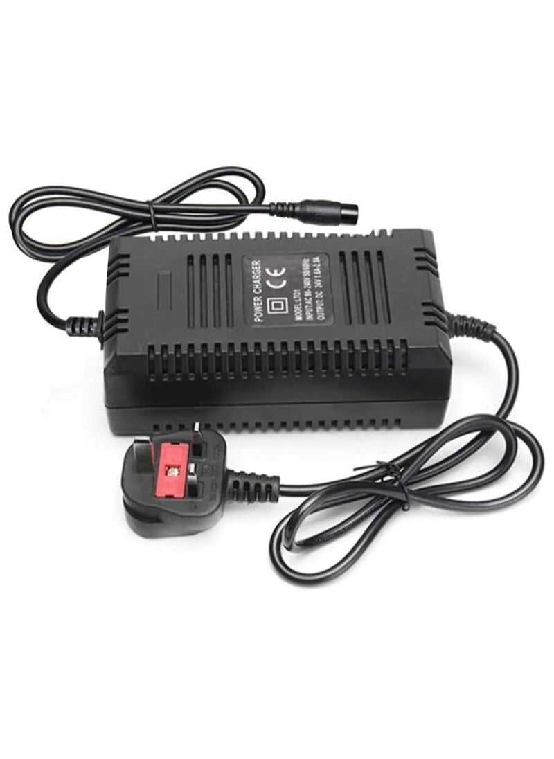 Gravity New 24V 2A Power Charger for Electric Scooter || Universal Power Supply Adapter with Three Port Inline Female Connector – Fast Charging Replacement Charger for E-Scooters, Hoverboards, Mobility Scooters & More – Compact & Safe Design - Image 1