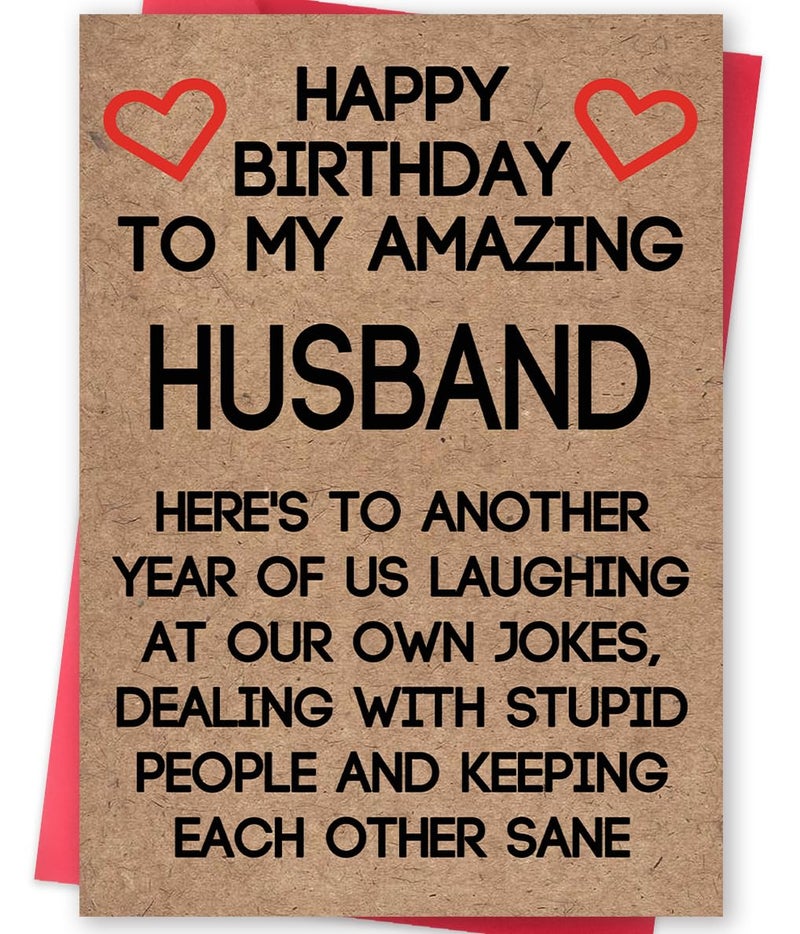 Ziwenhu Birthday Card for Husband,Romantic Birthday Card from Wife,Happy Bday Cards, Sweetheart Gift Idea for Men Him - Image 1