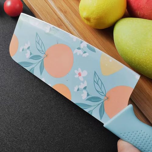 Carrot Kitchen Knife Stainless Steel 3 Pieces Professional Knife Set with Color Printing and Non-Slip Handle (3 PCS Multi Color) - Image 4