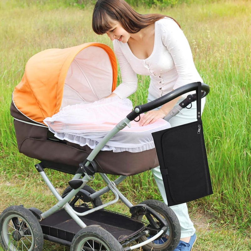 Accmor Portable Diaper Changing Pad Waterproof Baby Changing Mat Baby Diaper Changing Pad for Travel Black - Image 2
