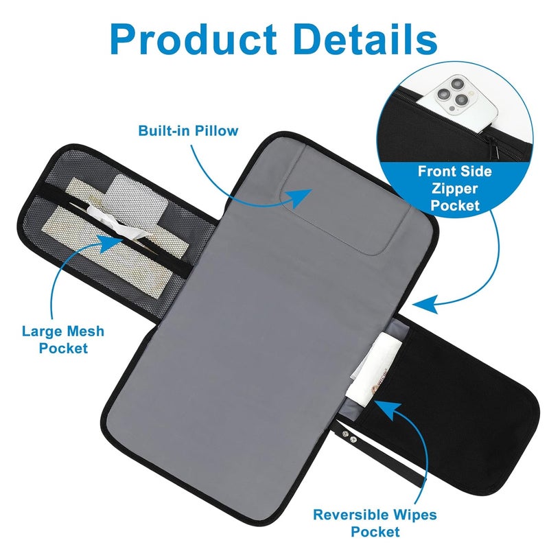 Accmor Portable Diaper Changing Pad Waterproof Baby Changing Mat Baby Diaper Changing Pad for Travel Black - Image 4