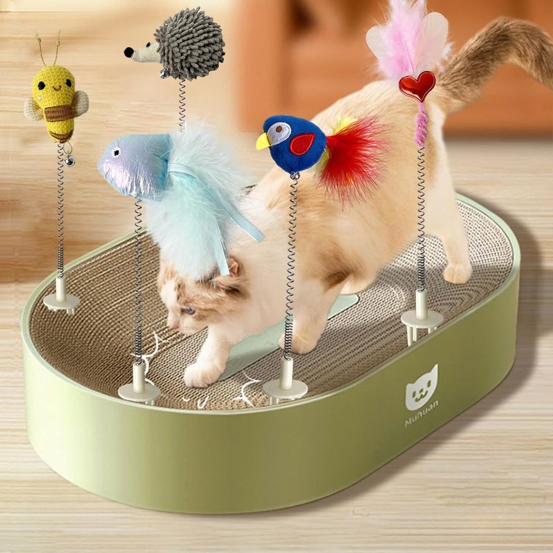 YOOLEETC 5PCS Cat Toys,Cat Wand Toy,Cat Scratcher Toys,Cat Scratcher Plug-ins & Cat Fun Themselves Play Toys,Fun Toy for Cat Kitty Kitten Puppy. (5PCS) - Image 5