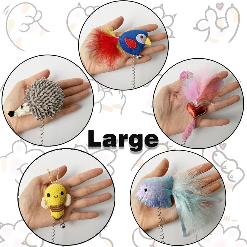 YOOLEETC 5PCS Cat Toys,Cat Wand Toy,Cat Scratcher Toys,Cat Scratcher Plug-ins & Cat Fun Themselves Play Toys,Fun Toy for Cat Kitty Kitten Puppy. (5PCS) - Image 4