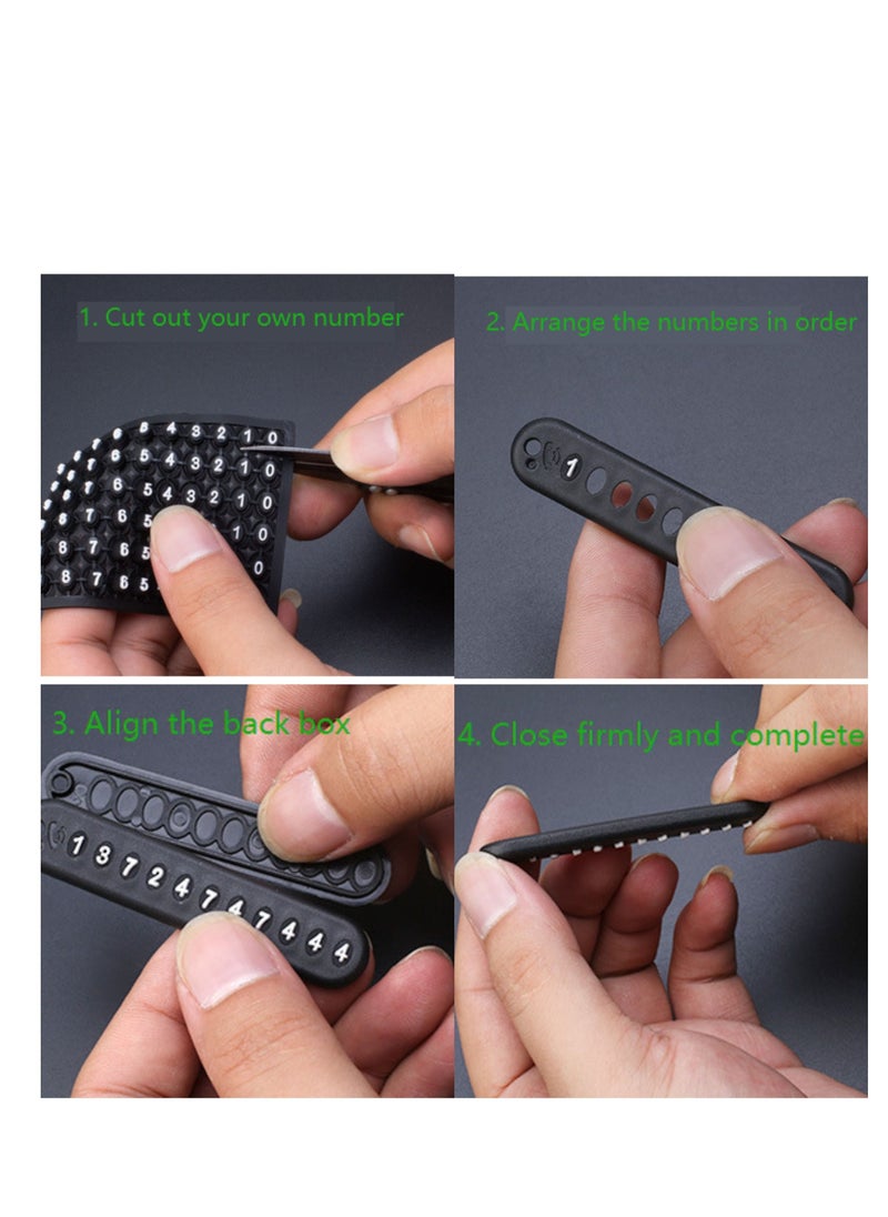 Generic Anti-lost Car Keychain with Phone Number Card Keyring Phone Number Plate Key Ring Auto Vehicle Key Chain Accessories  - Image 5
