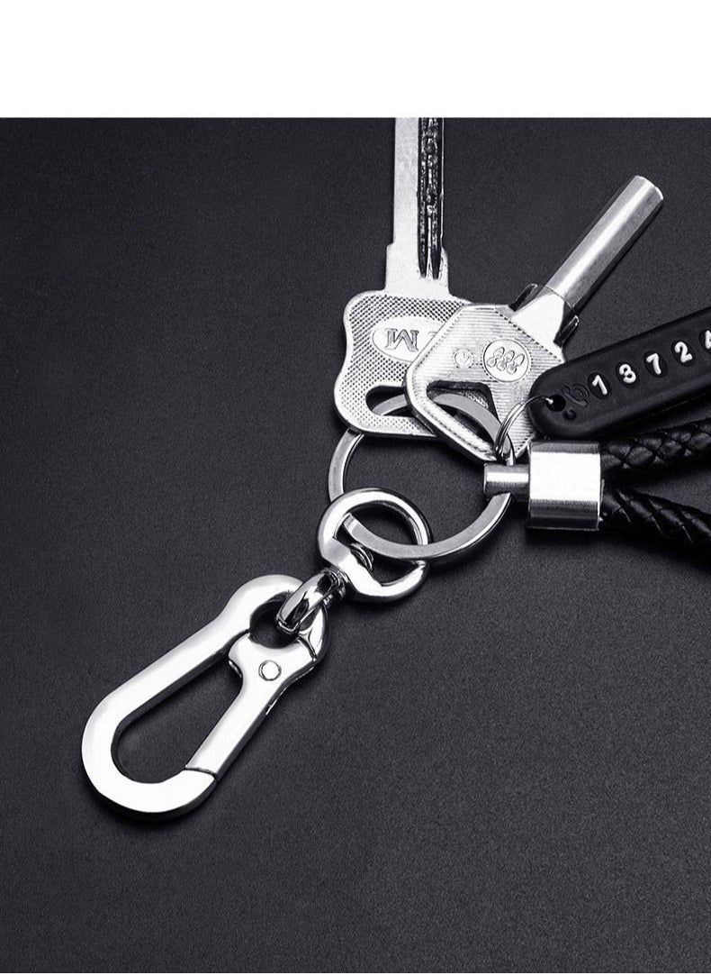 Generic Anti-lost Car Keychain with Phone Number Card Keyring Phone Number Plate Key Ring Auto Vehicle Key Chain Accessories  - Image 3