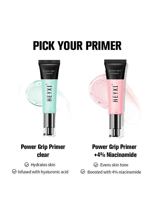 Power Grip Primer -Pore Primer Pre Makeup Gel,Power Grip Primer,Pore Shrink Cream Isolation Concealer Cream Invisible Pore,Even Skin Tone Lasting Hydrating For All Skin Pink(#02)