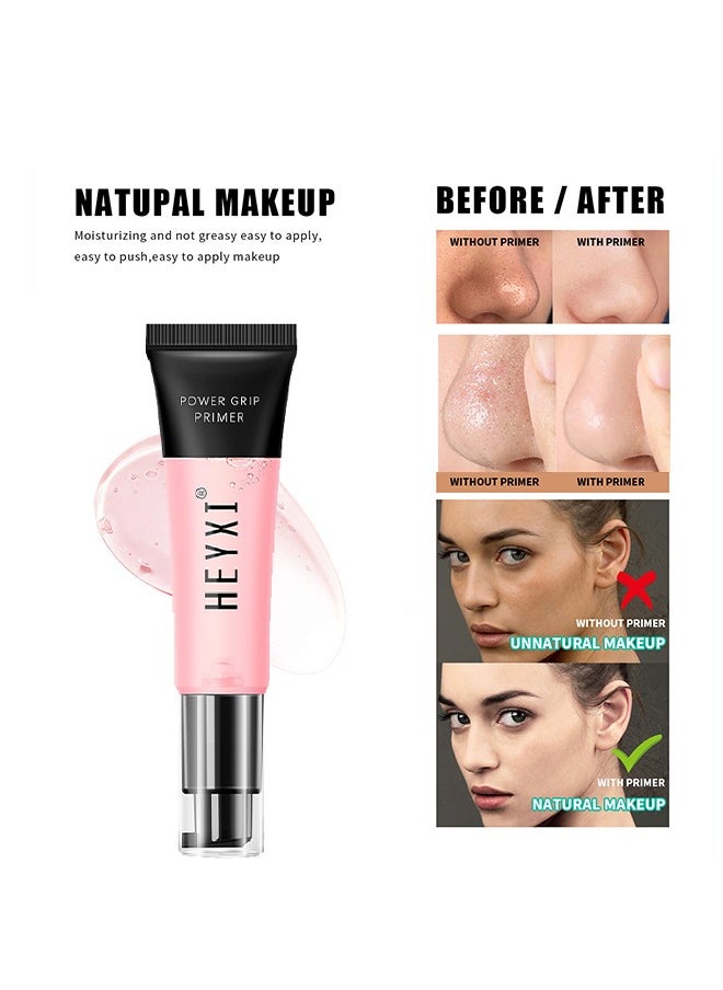 Heyxi Power Grip Primer -Pore Primer Pre Makeup Gel,Power Grip Primer,Pore Shrink Cream Isolation Concealer Cream Invisible Pore,Even Skin Tone Lasting Hydrating For All Skin Pink(#02)  - Image 4