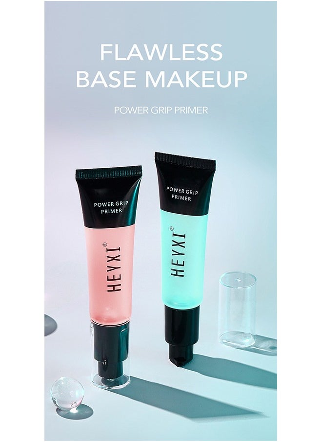 Power Grip Primer -Pore Primer Pre Makeup Gel,Power Grip Primer,Pore Shrink Cream Isolation Concealer Cream Invisible Pore,Even Skin Tone Lasting Hydrating For All Skin Pink(#02)