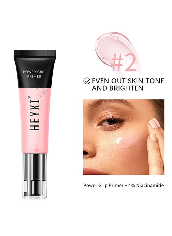 Heyxi Power Grip Primer -Pore Primer Pre Makeup Gel,Power Grip Primer,Pore Shrink Cream Isolation Concealer Cream Invisible Pore,Even Skin Tone Lasting Hydrating For All Skin Pink(#02)  - Image 2