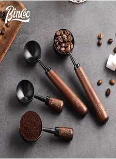 Bincoo Bincoo Walnut Wood Long Handle Coffee Scoop – 15ml Stainless Steel Measuring Spoon for Coffee Beans  - Image 3