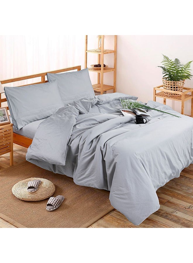 Danube Home Pearl Coal Queen Duvet Cover Set Grey200x200 cm 50x75cm 100 Cotton Satin800 Thread Count Quilt Cover Comfortable Bedding Cover For Bedroom - Image 3